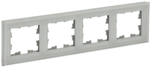 Рамка универсальная IEK Brite РУ-4-2-БрД 4-м. стекло дымчатое картинка